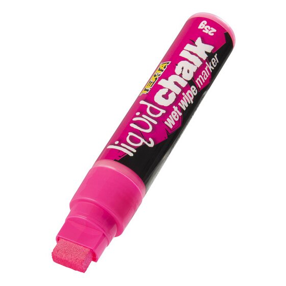 Texta Liquid Chalk Marker Wet Wipe – Pink (Jumbo) | Glossy & Blackboard Use