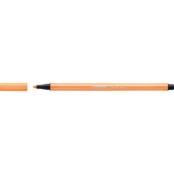 Stabilo Pen 68 Fibre Tip Pen – Fluoro Orange | 1.0mm Medium Tip