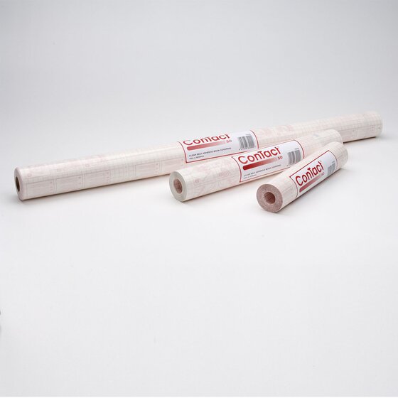 Contact Economy Book Covering – Clear, Self-Adhesive, 15m x 450mm