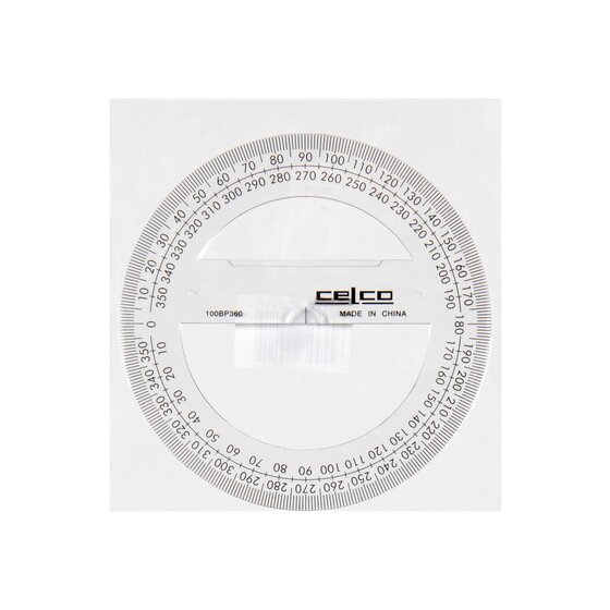 Celco Protractor 10cm 360° – Bulk Pack