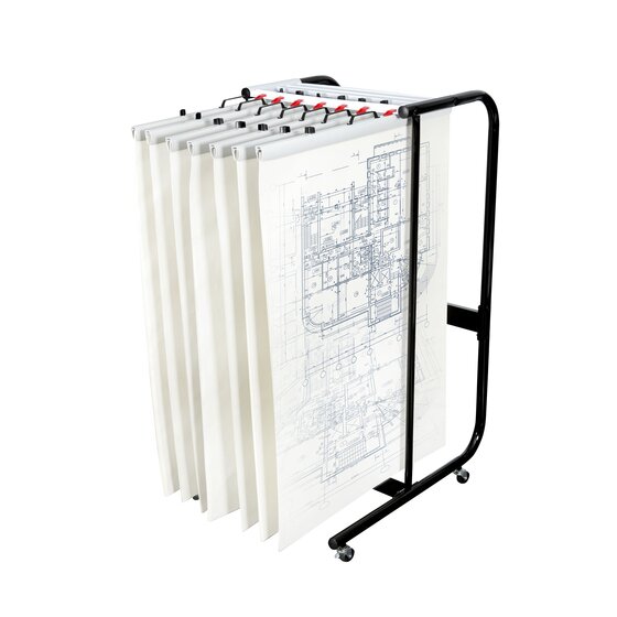 PLANHORSE Mobile A0/B1 Trolley – Holds 2000 Sheets | Office Plan Storage