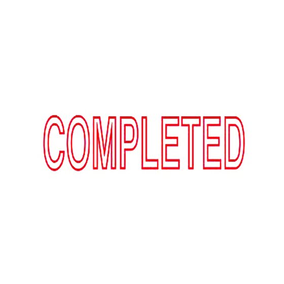 Deskmate Pre-Inked Office Stamp – COMPLETED Red | 100,000 Impressions