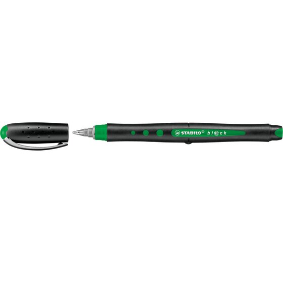 STABILO Bl@Ck Rollerball Pen – Green Ink (0.4mm Nib)