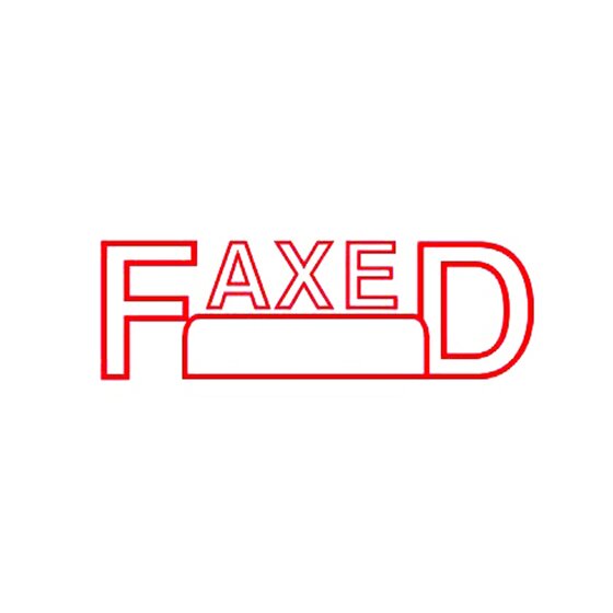 DESKMATE Pre-Inked Office Stamp – "FAXED (DATE)" Red Ink | ~100,000 Impressions