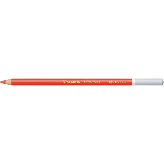 Stabilo CarbOthello Pastel Pencil – Vermilion Red | Dry Dusty Stroke | Wooden Shaft | Art & Craft