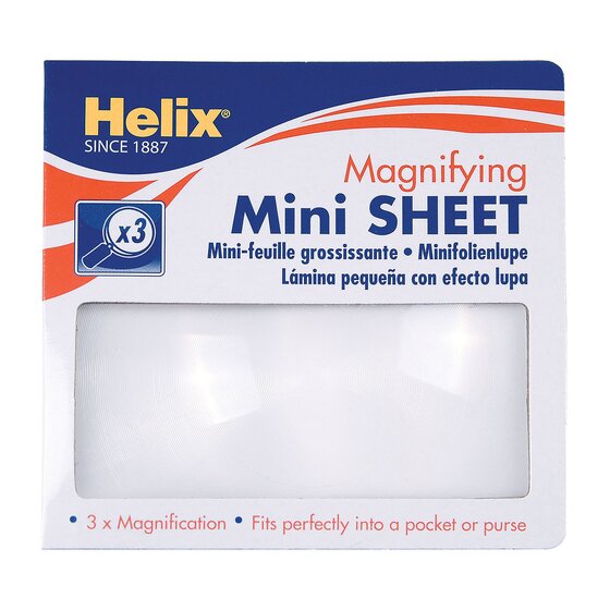 Helix Mini Magnifying Sheet 55 x 85mm – Pocket-Sized Clarity for Reading & Detail Work