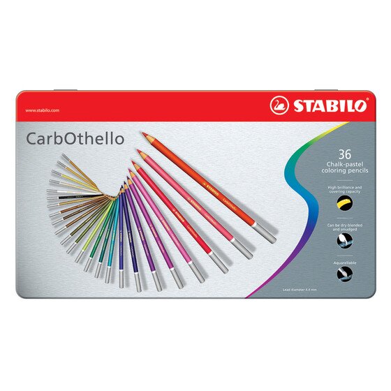 Stabilo CarbOthello Tin – 36-Piece Colour Set for Drawing & Sketching