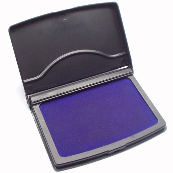 DESKMATE Blue Felt Stamp Ink Pad – Even Ink for Die Plate Rubber Stamps