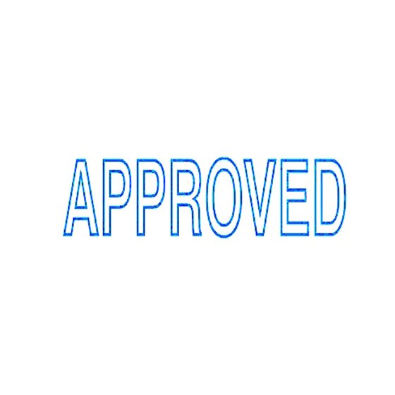 DESKMATE Pre-Inked Office Stamp – APPROVED Blue | 100,000 Impressions