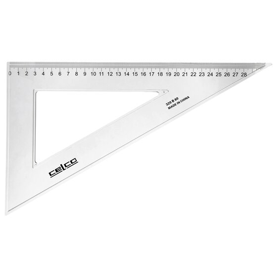 Celco 60-Degree Set Square, 32cm, Clear