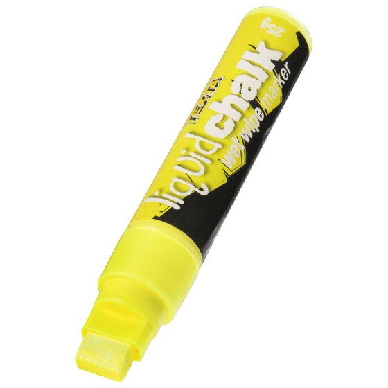 TEXTA Jumbo Liquid Chalk Marker Wet Wipe – Yellow | Glossy Surfaces & Blackboards