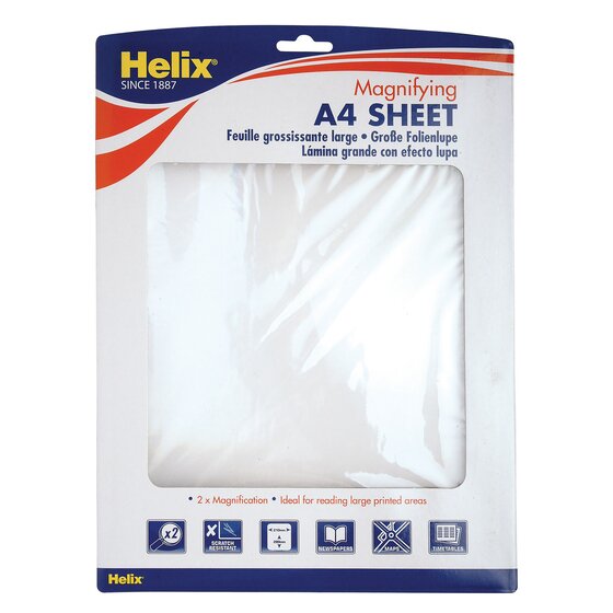 Helix Magnifying Sheet A4 – Scratch-Resistant Lens for Reading & Detailed Work