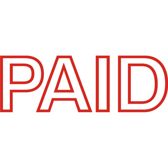 DESKMATE Pre-Inked Office Stamp – PAID (Red) | Up to 100,000 Impressions