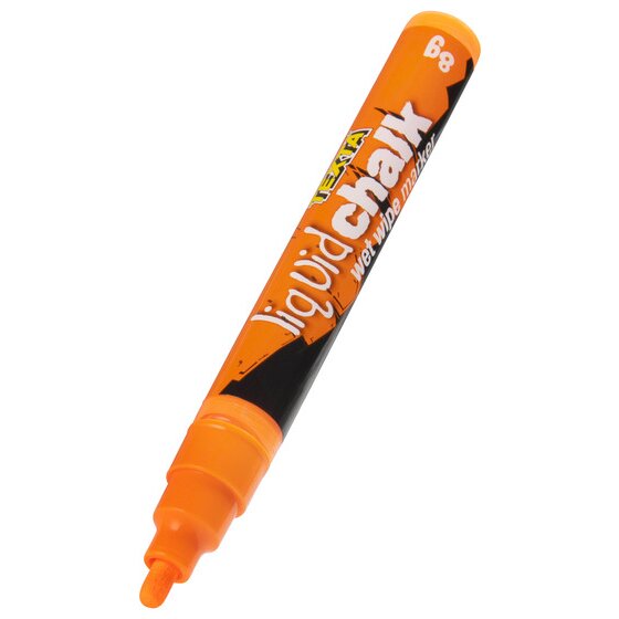 Texta Liquid Chalk Marker Wet Wipe – Orange | Works on Glossy & Matte Blackboards