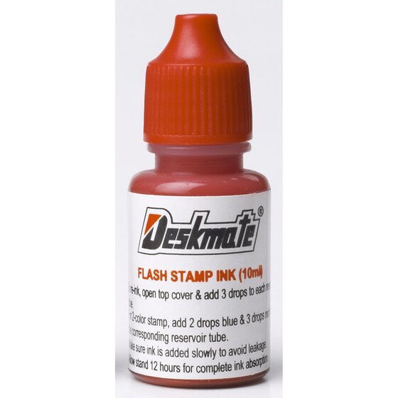 Deskmate Pre-Inked Stamp Refill Ink – 10ml Red