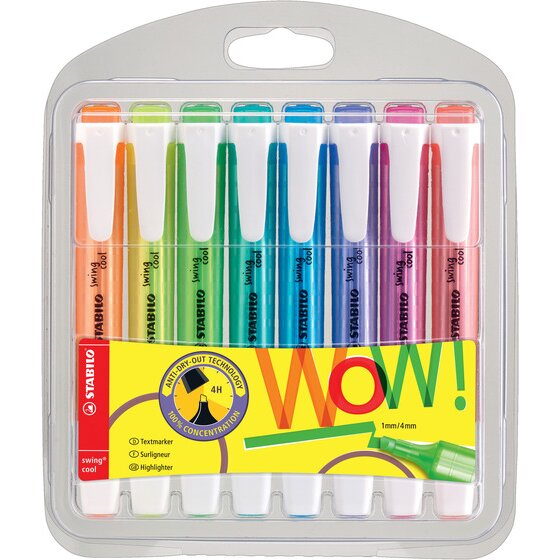 Stabilo Swing Cool Highlighter – Assorted – Wallet of 8