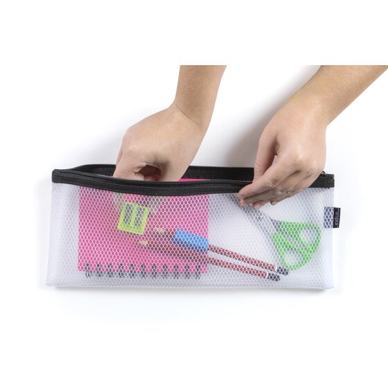 Celco Clear Mesh Pencil Case – 340 x 135 mm – Thick Micron EPPE