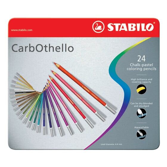 Stabilo CarbOthello Pastel Pencils – Tin of 24