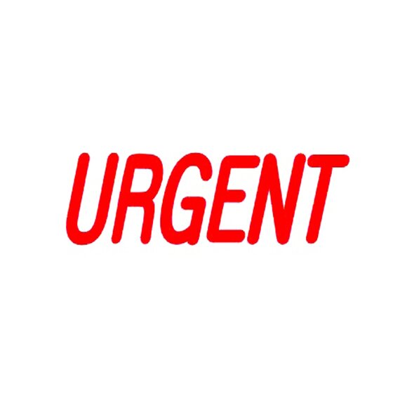 Deskmate Pre-Inked Office Stamp – Urgent Red | ~100,000 Impressions