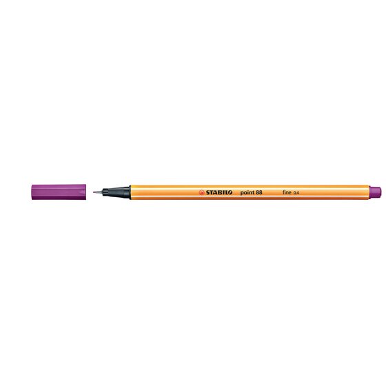 Stabilo Point 88 Fineliner Pen – Lilac – 0.4mm Nib – Box of 10