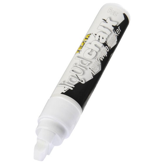 TEXTA Liquid Chalk Marker, Wet Wipe, Jumbo – White