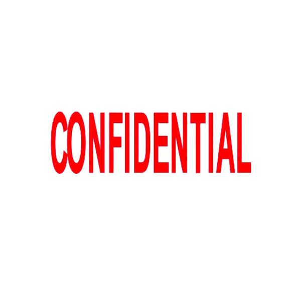 Deskmate Pre-Inked Office Stamp – Confidential (Red Ink) | ~100,000 Impressions