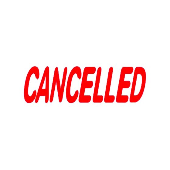 Deskmate Pre-Inked Office Stamp – Cancelled (Red Ink) | ~100,000 Impressions