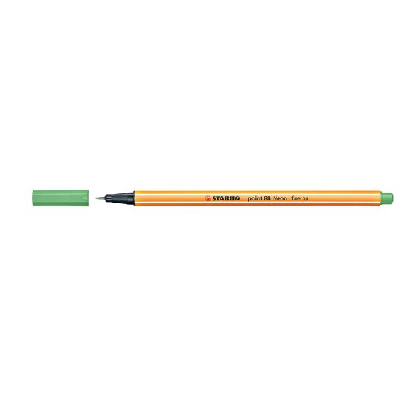 Stabilo Point 88 Fineliner – Neon Green – Box of 10