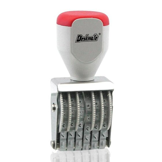 DESKMATE Rubber Stamp 6-Band Numberer 4mm | Pricing, Invoicing & Document Numbering
