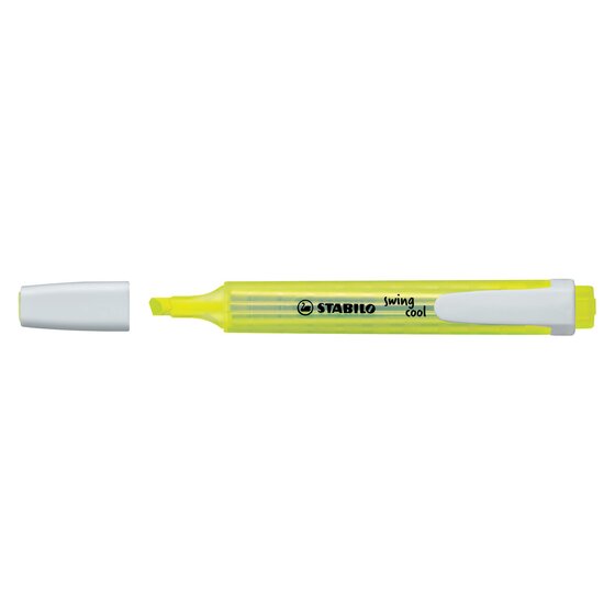 Stabilo Swing Cool Highlighter – Yellow, Box of 10 | Slim Chisel Tip, Anti-Dry-Out