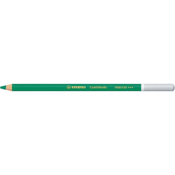 Stabilo CarbOthello Pastel Pencil – Green | Dry Dusty Stroke | Wooden Shaft | Art & Craft