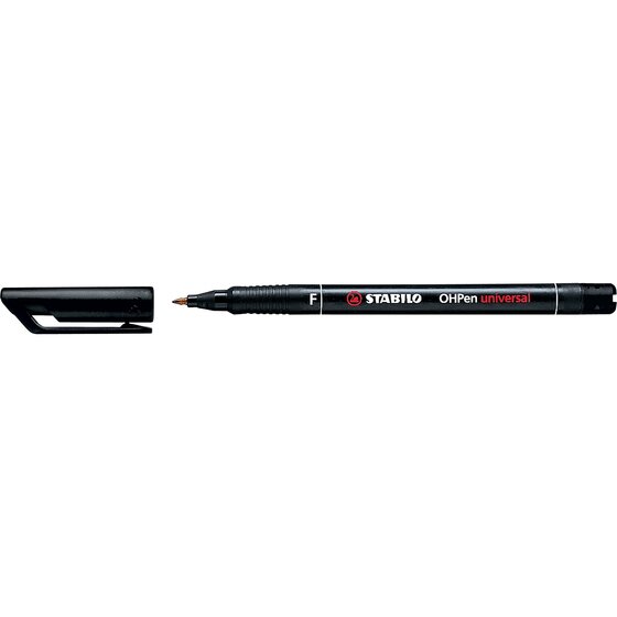 STABILO OHPen Universal Overhead Projector Pen – Permanent Fine Tip, Black