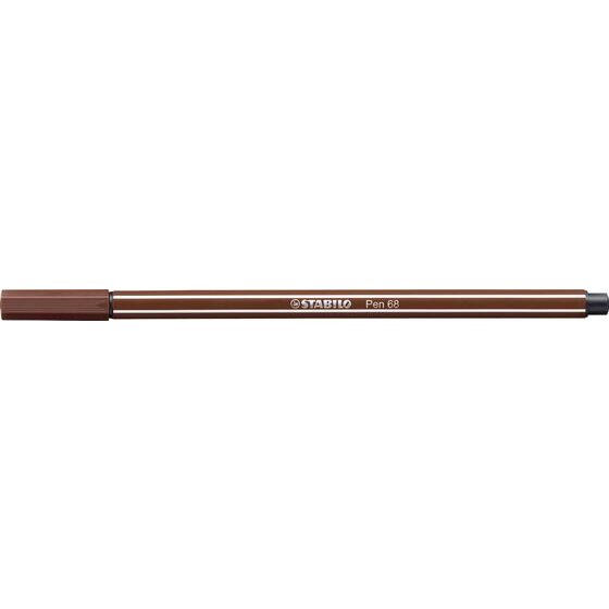 STABILO Pen 68 Fibre Tip Pen – Brown | 1.0mm M-Tip Premium Felt Marker