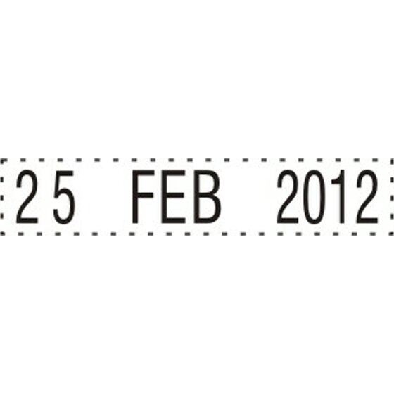 DESKMATE Rubber Date Stamp – 4mm Impression, 12-Year Band, Durable Steel Frame