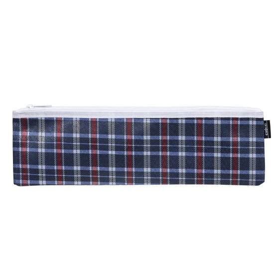 Celco Tartan Pencil Case – 340mm x 100mm, 1-Zip Closure