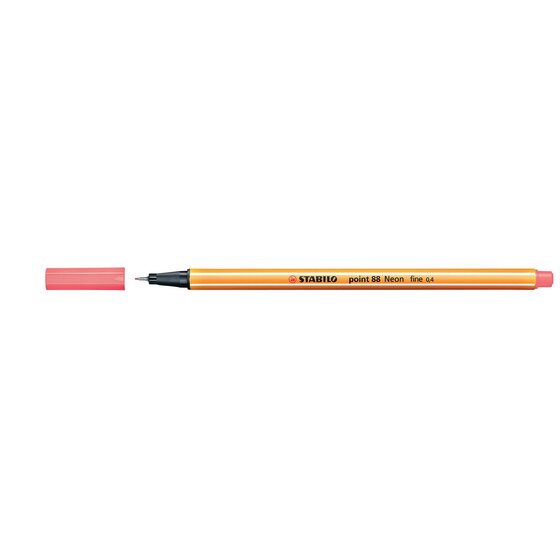 Stabilo Point 88 Fineliner – Neon Red – Box of 10