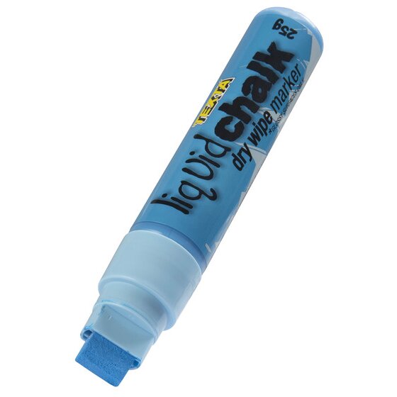 Texta Jumbo Liquid Chalk Marker – Dry Wipe Blue | Erasable on Glass, Mirrors & Non-Porous Surfaces