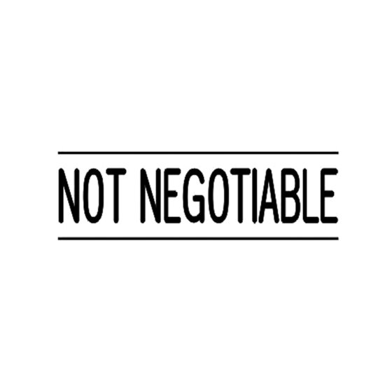 DESKMATE Pre-Inked Office Stamp – "NOT NEGOTIABLE" Black Ink | ~100,000 Impressions