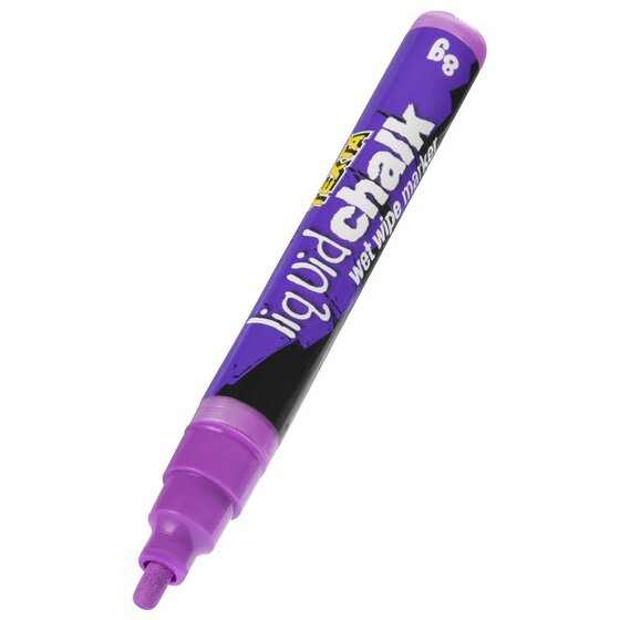 Texta Liquid Chalk Marker Wet Wipe – Purple | Works on Glossy & Matte Blackboards