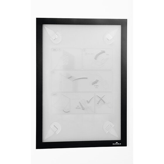 Durable Duraframe Wallpaper Adhesive Strip A4 Black Infoframe – Pack of 1