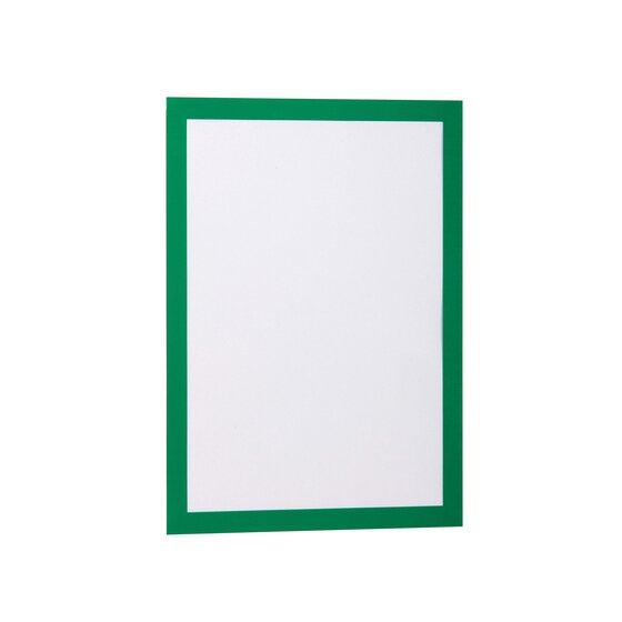 Durable Duraframe Self-Adhesive A4 Sign Holder – Green (Pack of 2)