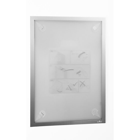 Durable Duraframe A3 Silver Wallpaper Frame with Adhesive Strips