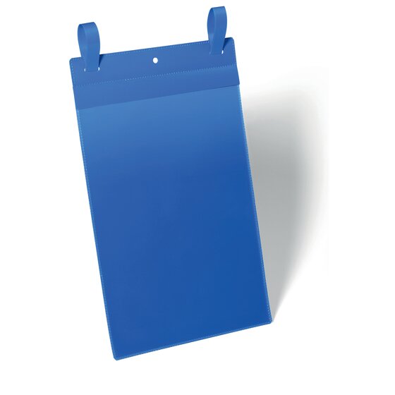 Durable Logistic Pocket with Fastening Straps – A4 Portrait, Pack of 50 | Warehouse Document Transport