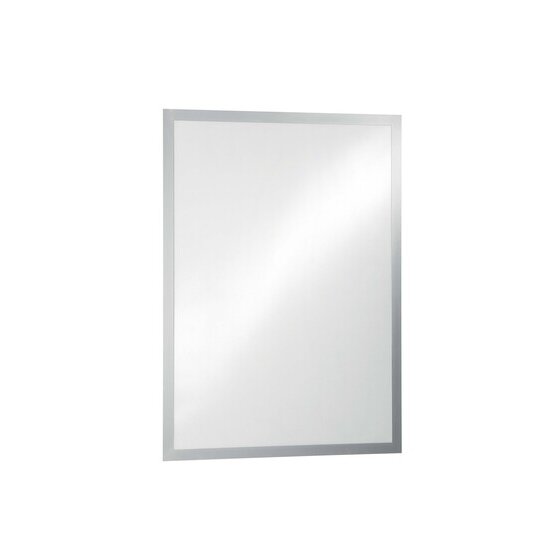 Durable Duraframe Poster Frame 50 x 70 cm Silver – Double-Sided, Magnetic Fold-Back, Self-Adhesive