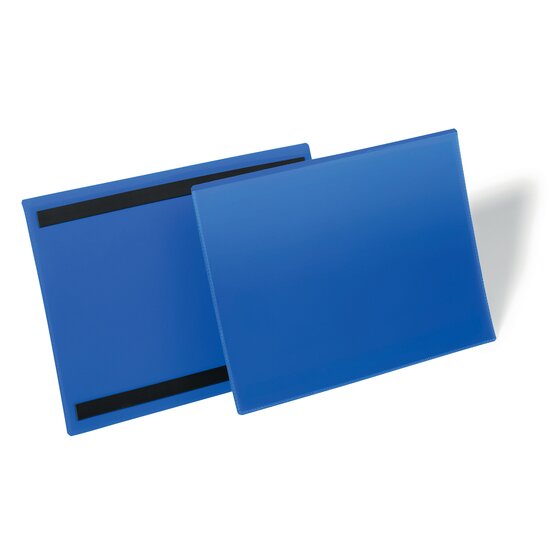Durable Magnetic Document Pouch A4 Landscape – Pack of 50 (Blue)