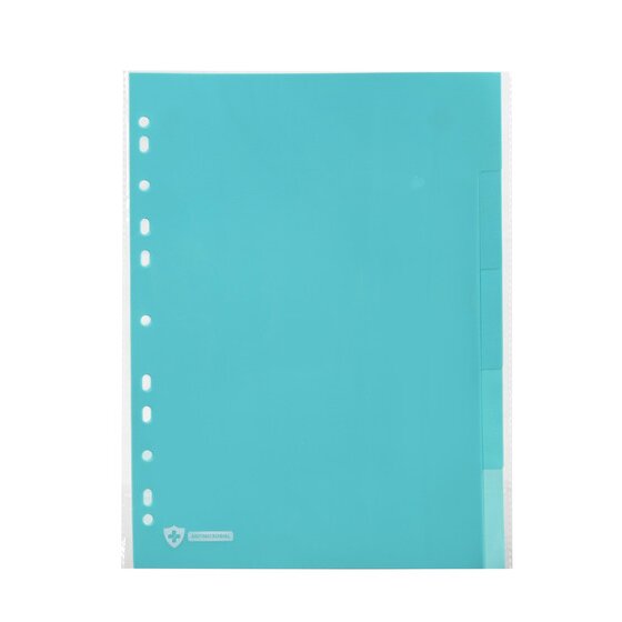 Marbig Professional PP Dividers – Antimicrobial A4 5-Tab Blue