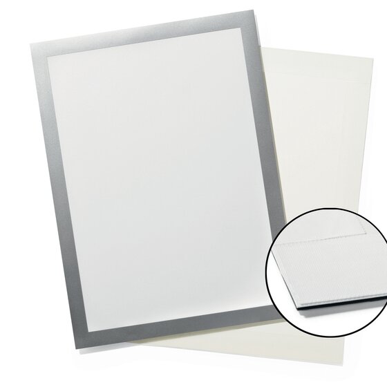 Durable Duraframe Grip Textile Surface Document Frame – A4 Silver