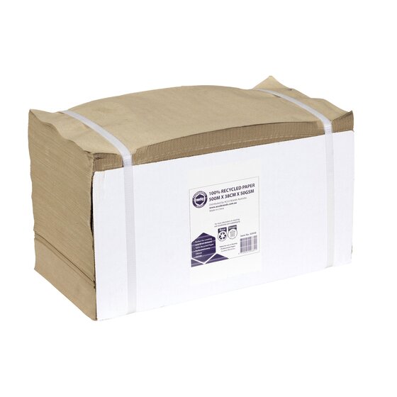 Marbig Professional Kraft Paper Roll – 100% Recycled, 38cm × 500m, 50gsm