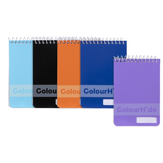 Colourhide Pocket Notebook, 96 Pages, Assorted Colours – Pack of 5