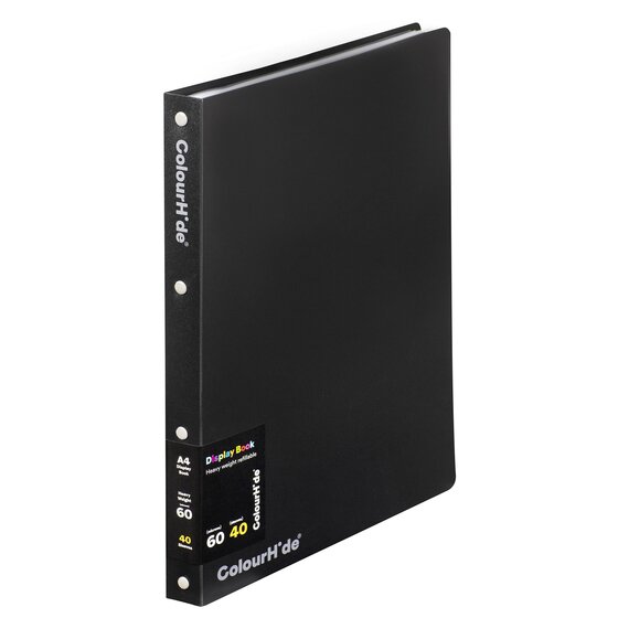 COLOURHIDE Display Book – Refillable, 40 Sheets, Square Edge
